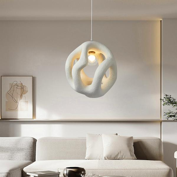 Nordic Handmade Wabi Sabi Restaurant LED Chandelier Japan Style Indoor Black