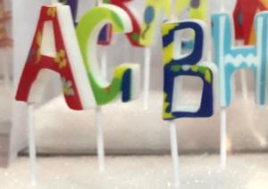 Quality Colorful 26 Pcs Alphabet Letter Birthday Candles Food Grade Wonderful Printing wholesale