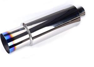 Quality 2.5&quot; Inlet 4&quot; Outlet Burnt 18.6&quot; Length Universal Exhaust Muffler wholesale