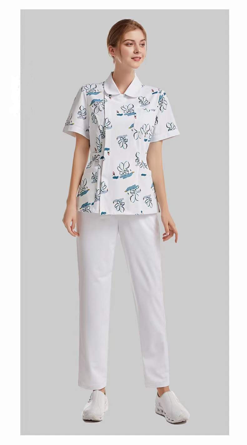 Cotton Disposable Lab Coats Doctors Nurses Men Women Pink Hospital Gown
