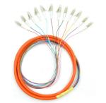 Single Mode Fiber Optic Pigtail 12 Cores 0.9mm 3.0mm SC UPC Connector