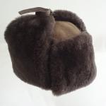 Russian sheepskin Leather Trooper Hat Australian Shearling Ushanka Winter