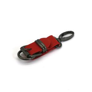 Quality 2cm Red Leather Key Chain Gun Color Alloy Material Adjustable ODM wholesale