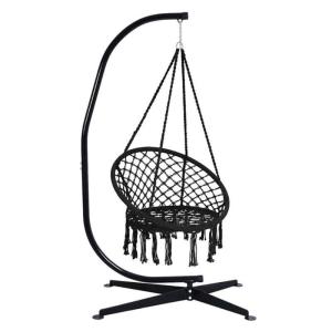 Quality Space Saving Solid Steel Hammock Chair C Stand for Outdoor Activity 21.5kg Heavy Duty wholesale