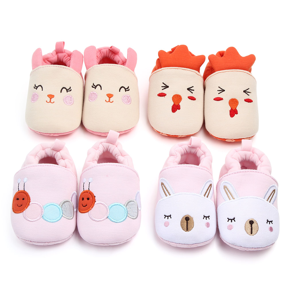 New fashion Cotton fabric Cute animal 0-2 years breathable baby cotton shoes