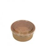 750ml 1000ml Disposable Paper Bowl With Clear PET Lid Take Away Containers