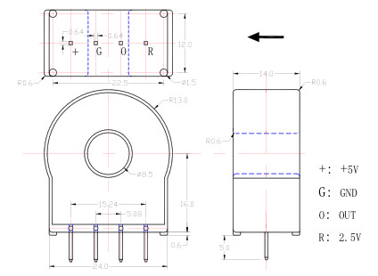 DC AC Closed Loop Hall Effect Current Sensor TBC-ES565 Series