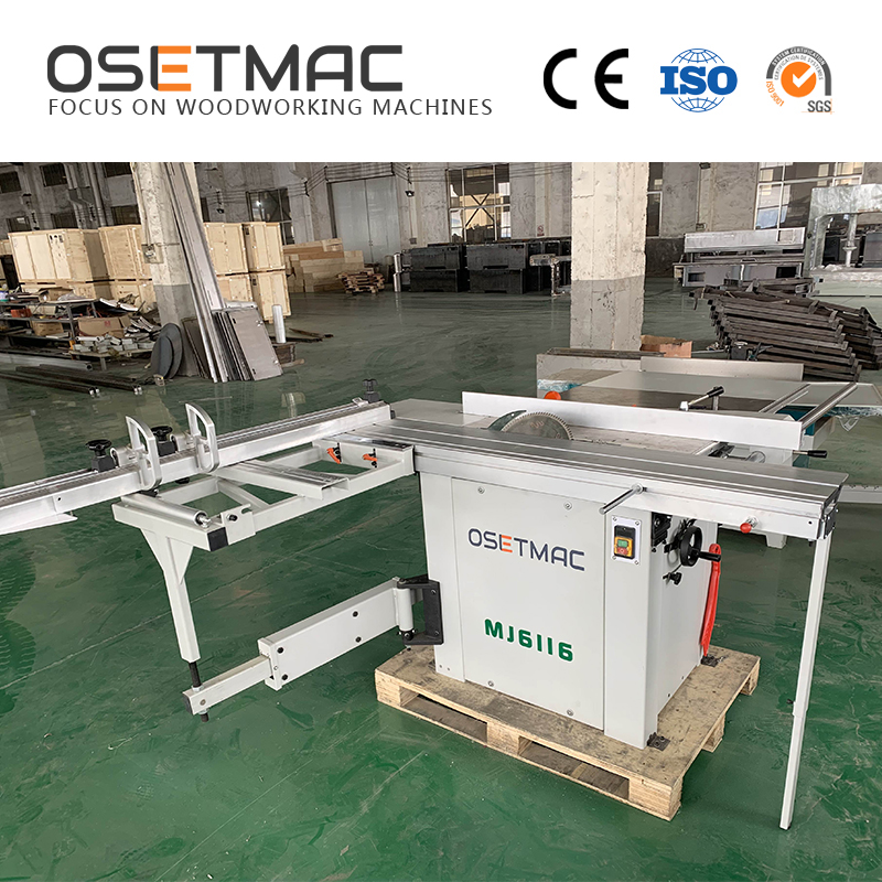 250 KG Precision Woodworking Wood Panel Sliding Table Saw with Video Technical Support
