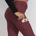 Women Burgundy Riding Breeches Quick Dry Silicone Grip Full Seat Riding Breeches