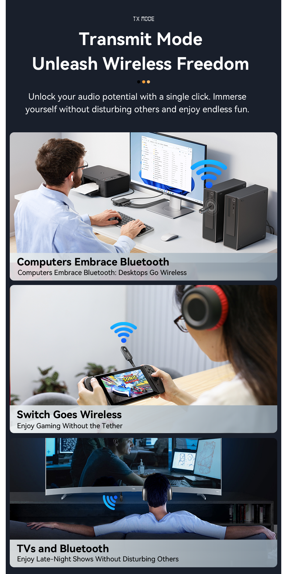 ESSAGER ES-BT10 Built in Battery Jack Aux 3.5mm to Bluetooth Transmitter Receiver