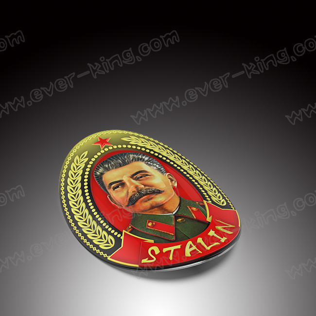Manufacturer Custom Metal 3M Sticker Stalin Head Aluminium Label For Wine