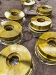 300mm 350mm Railroad Train Wheels , Crane Rail Wheels Cast Steel Material