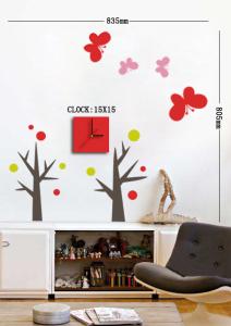 Quality 15A006 Fashion Beautiful Wall Sticker Clock Wall Decoration wholesale