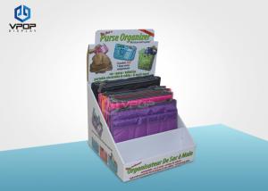 Quality Cloth / Bag Shop Shelf Ready Packaging , Black Cardboard Advertising Stand wholesale
