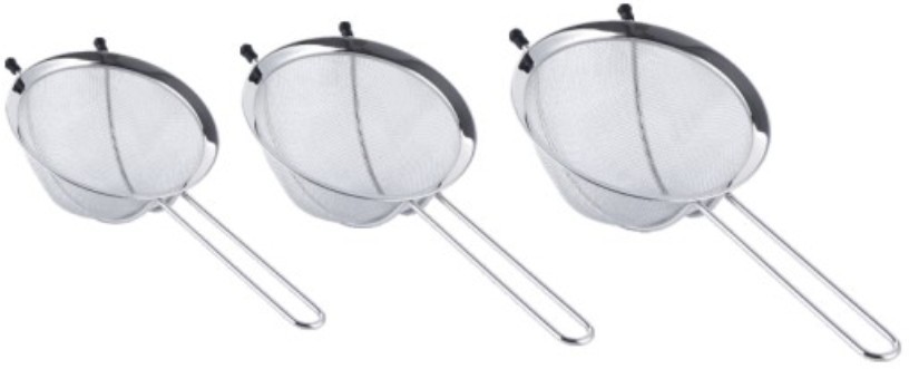 Kitchen uses conical premium stainless steel fine mesh food sieve strainer with handle