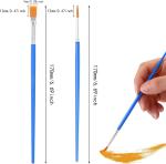 Round Pointed Tip Nylon Hair Paint Brushes Acid Free Non Shedding For Watercolor