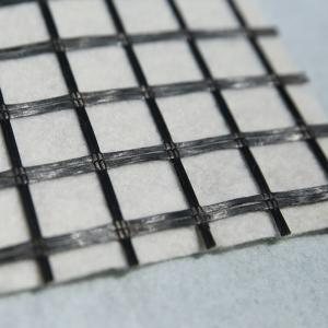 Quality Modified Bitumen Coated Glassfiber Geogrid 110-600gsm wholesale