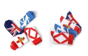 Quality Hot selling national flag design AZO-free durable cozy sports hosiery for men wholesale