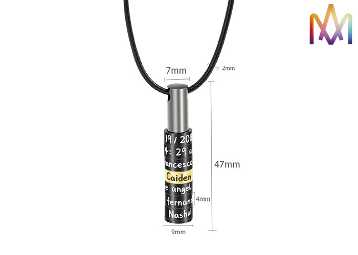 Private Logo Hip Hop Style Mens Engraved Necklace