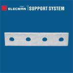 Plain Galvanized Steel Strut Flat Fittings Four Holes Splice Plates
