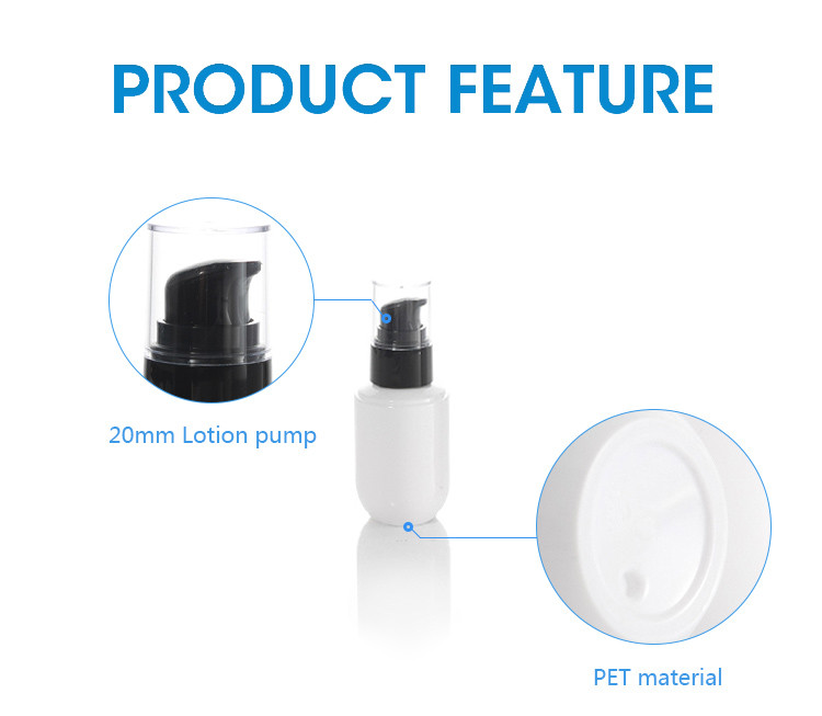 162mm 100ml Lotion White Cylindrical Cosmetic Spray Bottles