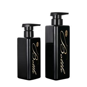 Quality 500ml Plastic Bottles For Creams Black Refillable PET Material wholesale