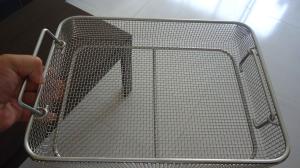 Quality Professional Square Wire Mesh Basket Tray Electrolyzation And Polishing Surface wholesale