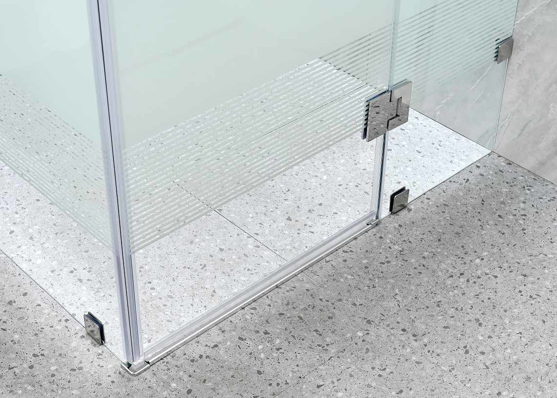 Affordable Shower Enclosures With White Printing Glass And Aluminum Frame