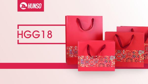 Chinese Style Printed Paper Bags Festival Gifts Ivory Board Scarlet Bags With