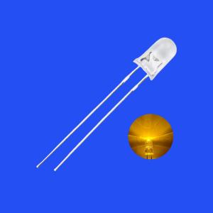 Quality 5mm 1.5Hz 1/6 Duty Cycle Yellow Color 585-595nm 600-1200mcd Round Head Long LED Pins Flashing Light wholesale