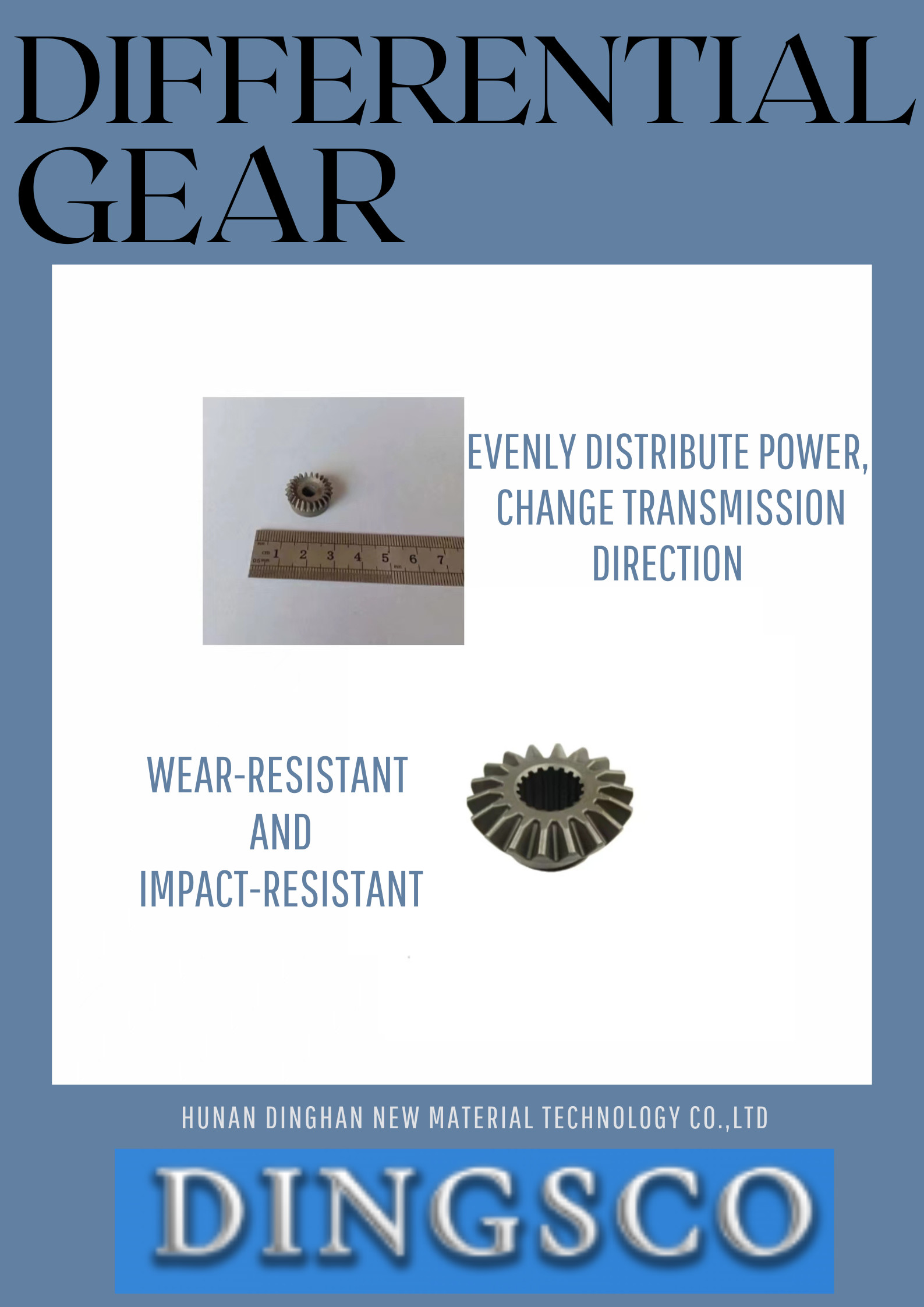 Differential Bevel Gear Casting Crown External Pinion Main Drive Accessories