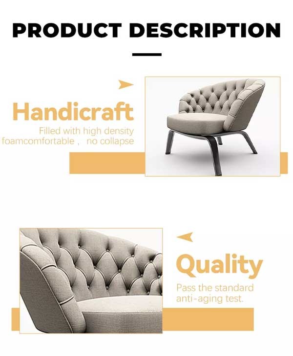 Luxury Lounge Restaurants Furniture Modern Night Club Single Sofa