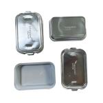 High Temperature Rectangular Airline Food Tray Gold Disposable Aluminium Foil