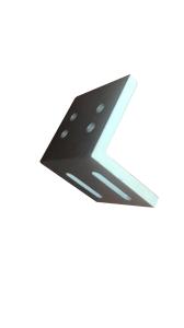 Quality Stainless Steel black 2cmx2cm Right Angle Metal Bracket wholesale
