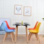 Customized Plastic Dining Chairs Set Of 4 White Plastic Dining Room Chairs