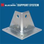 ELECMAN Galvanized Steel Strut Base Plate Strut Channel Base 5"*5"*3-1/2"