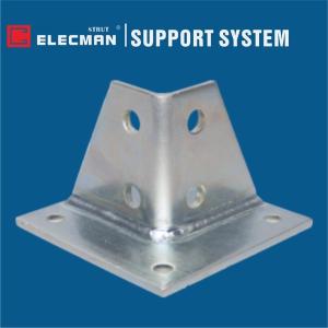 Quality ELECMAN Galvanized Steel Strut Base Plate Strut Channel Base 5&quot;*5&quot;*3-1/2&quot; wholesale