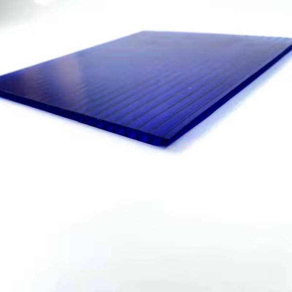 PC Hollow Sheet 2 Faces UV Coated Circular Edge Amber Clear Roofing Sheet 8mm