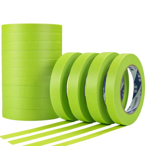 OEM Removable 25mm 48mm Green High Stick Spray Masking Tape For Outdoor Wall