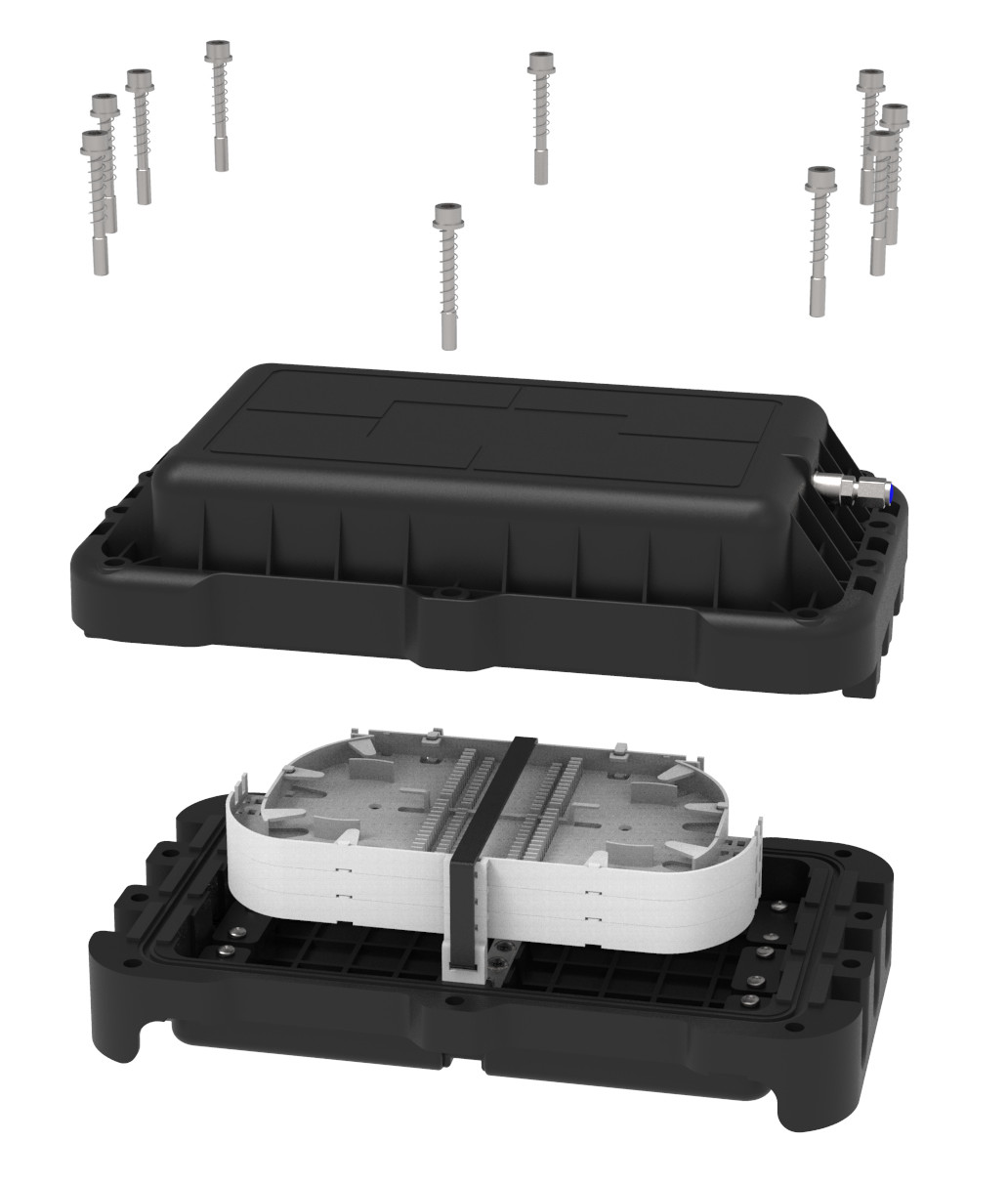 Aerial Hang 13mm Cable FTTH Closure Box FTTB Inline Fiber Optic Closure