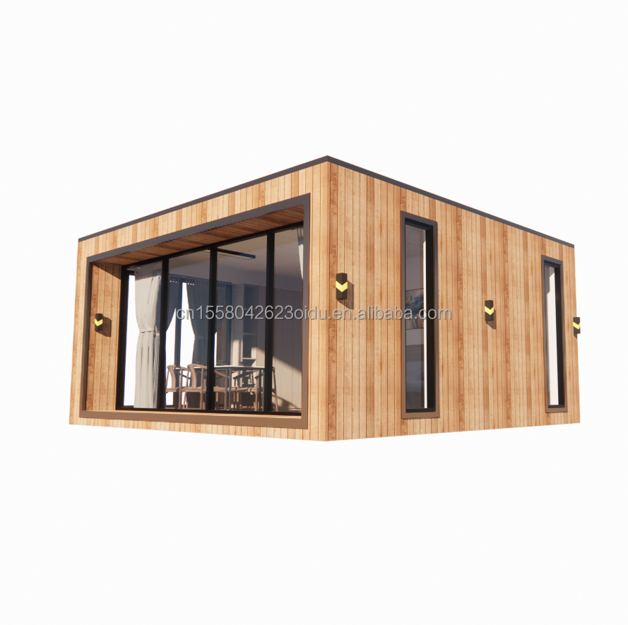 Sunshine House Container Prefabricated Wooden Glass House with Customized Color and 40 Foot Container House