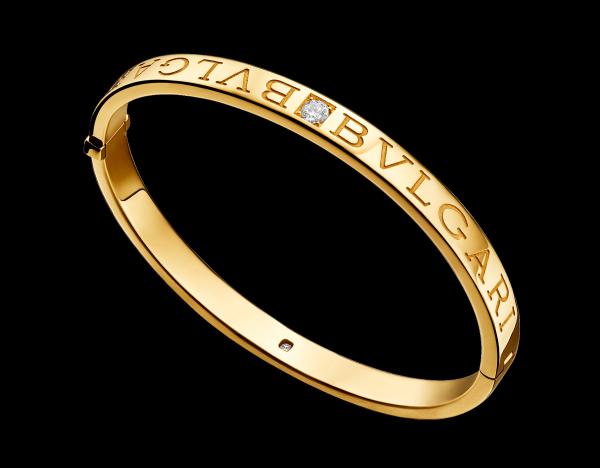 bracelet in 18 kt yellow gold with diamonds Also available in pink and white