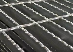 China Rain Water Drain Grill Galvanized Serrated Bar Grating Hot Dipped Steel on sale