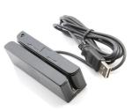 Black Magnetic Card Reader POS Magstripe Credit Card Reader 3Track USB Hi&Lo Co