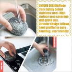 Round Stainless Steel Cleaning Ball Kitchen Cleaning Stainless Steel Scrubber