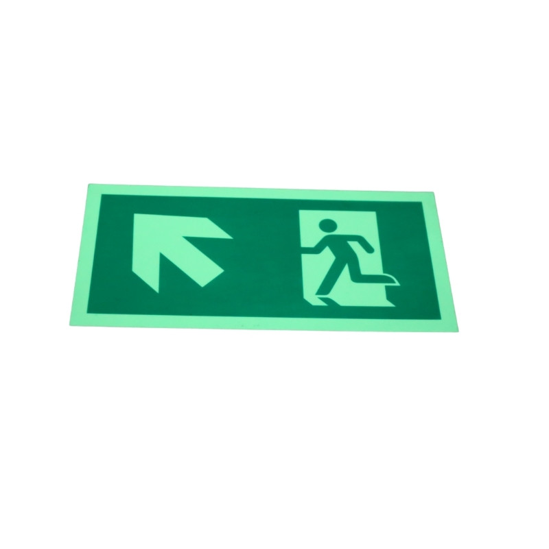 Self Luminous Aluminum Emergency Evacuation Signs Fire Escape Plan Symbols