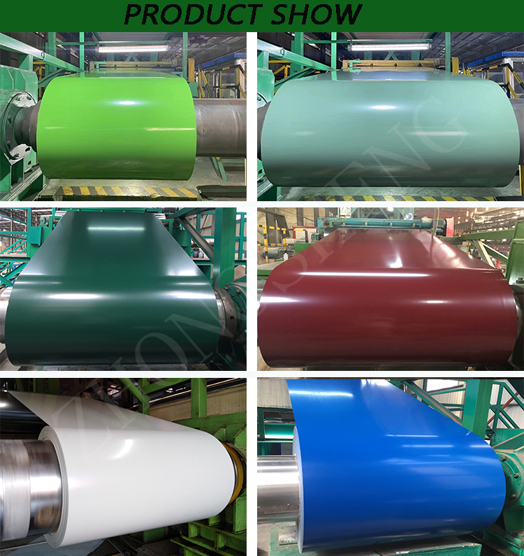 JIS/BS/EN/ASTM Standard Prepainted Galvanized PPGI Coils for Corrugated Sheet Making and Color Coated Steel Coil PPGI
