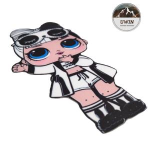 Quality Fashionable Custom Woven Patches 20CM LOL Sequin Material For Garment / Bags wholesale