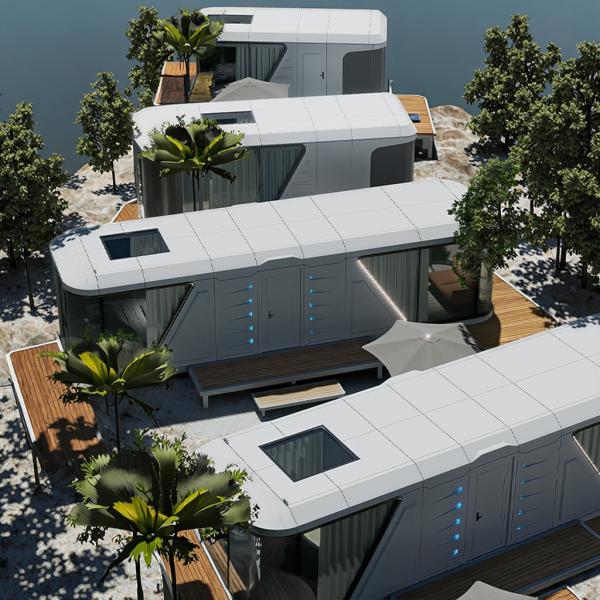 K7 Space Capsule Houseboat Galley Contemporary Design Fast Steel Sandwich Panel