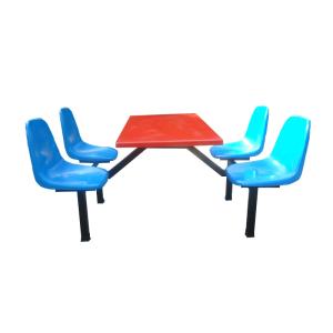 Quality School Cafeteria Restaurant Fiberglass Table And Chairs For 4 Persons wholesale